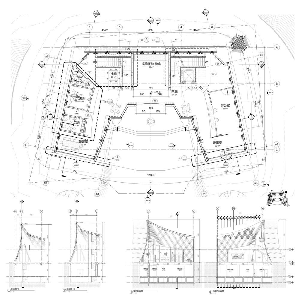 Daheli Fude Temple — exterior rendering