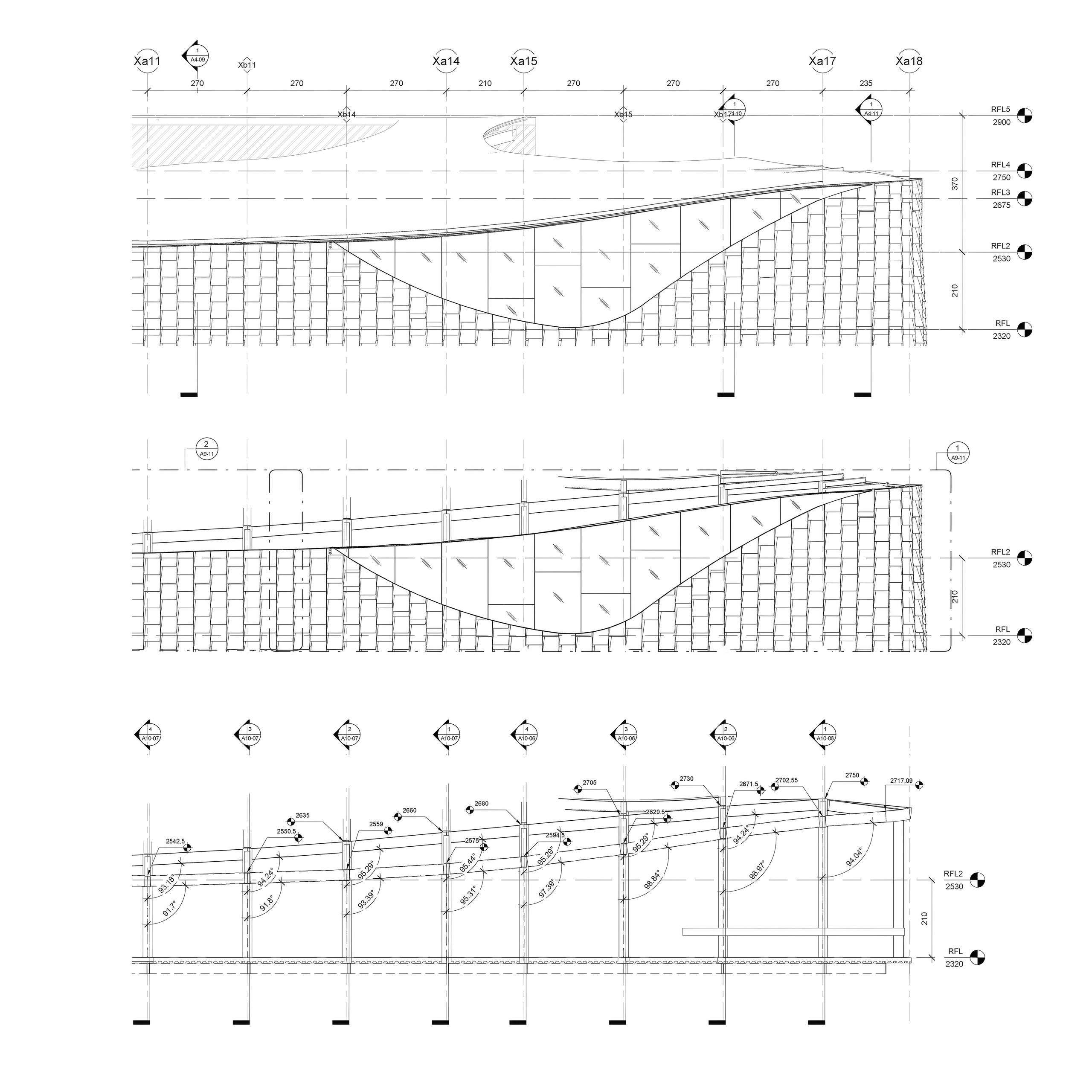 Parametric facade elevation, openings, and linked structural system